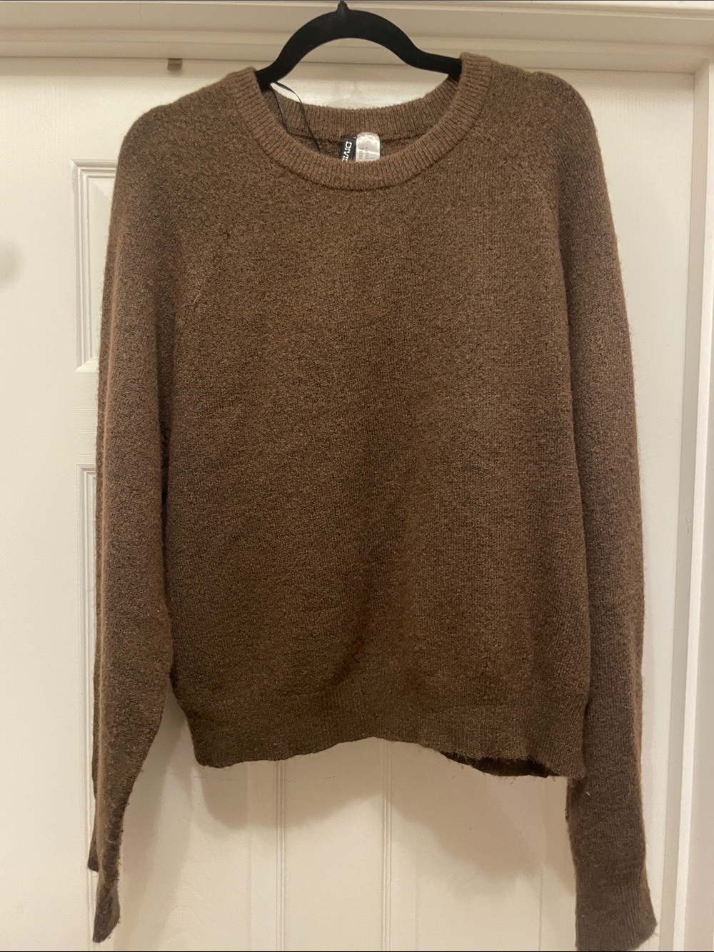 H&M divided Brown Cozy Crewneck Sweater